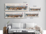 Omsk Russia Wall Art, Panoramic Travel Poster, Panoramic Framed Canvas Print, City Wall Art, Wall Hanging Home Decor, Travel Art