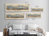 Palermo Italy Travel Print Wall Art, Panoramic City Art, Travel Art, Wall Decor, Vacation Gift, Framed Canvas Print Or Metal Art