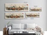 Pardubice Czech Republic Travel Art, City Art, Framed Canvas Print or Metal Wall Art, Europe Travel Poster, Panoramic Wall Art, Extra Wide Wall Art