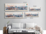 Rome Italy Travel Print Wall Art, Panoramic City Art, Travel Art, Wall Decor, Vacation Gift, Framed Canvas Print Or Metal Art