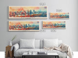 Rotterdam Netherlands Wall Art, Panoramic Travel Poster, Panoramic Framed Canvas Print, City Wall Art, Wall Hanging Home Decor, Travel Art