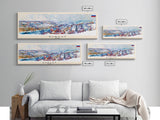 Surgut Russia Panoramic Travel Poster, Framed Canvas Print or Metal Wall Art, Travel Art, Home Decor, Panoramic Painting, Midcentury Art