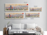 Tirana Albania Travel Art, City Art, Framed Canvas Print or Metal Wall Art, Europe Travel Poster, Panoramic Wall Art, Extra Wide Wall Art