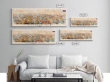 Yoshkar Ola Russia Panoramic Travel Poster, Framed Canvas Print or Metal Wall Art, Travel Art, Home Decor, Panoramic Painting, Midcentury Art