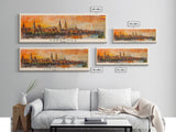 Zaragoza Spain Wall Art, Panoramic Travel Poster, Panoramic Framed Canvas Print, City Wall Art, Wall Hanging Home Decor, Travel Art