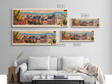 Mannheim Germany Travel Print Wall Art, Panoramic City Art, Travel Art, Wall Decor, Vacation Gift, Framed Canvas Print Or Metal Art