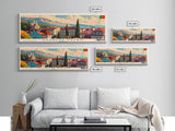 Agualva Portugal Wall Art, Panoramic Travel Poster, Panoramic Framed Canvas Print, City Wall Art, Wall Hanging Home Decor, Travel Art