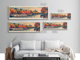 Amsterdam Netherlands Travel Art, City Art, Framed Canvas Print or Metal Wall Art, Europe Travel Poster, Panoramic Wall Art, Extra Wide Wall Art