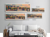 Arnhem Netherlands Wall Art, Panoramic Travel Poster, Panoramic Framed Canvas Print, City Wall Art, Wall Hanging Home Decor, Travel Art