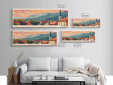 Banska Bystrica Wall Art, Panoramic Travel Poster, Panoramic Framed Canvas Print, City Wall Art, Wall Hanging Home Decor, Travel Art