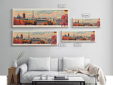 Berlin Germany Travel Print Wall Art, Panoramic City Art, Travel Art, Wall Decor, Vacation Gift, Framed Canvas Print Or Metal Art