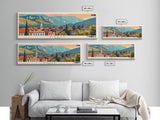 Čačak Serbia Wall Art, Panoramic Travel Poster, Panoramic Framed Canvas Print, City Wall Art, Wall Hanging Home Decor, Travel Art