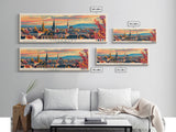 Coventry United Kingdom Wall Art, Panoramic Travel Poster, Panoramic Framed Canvas Print, City Wall Art, Wall Hanging Home Decor, Travel Art