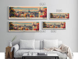 Dnipro Ukraine Wall Art, Panoramic Travel Poster, Panoramic Framed Canvas Print, City Wall Art, Wall Hanging Home Decor, Travel Art