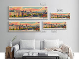 Glasgow United Kingdom Travel Art, City Art, Framed Canvas Print or Metal Wall Art, Europe Travel Poster, Panoramic Wall Art, Extra Wide Wall Art