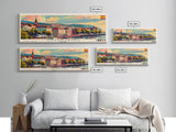 Gothenburg Sweden Travel Art, City Art, Framed Canvas Print or Metal Wall Art, Europe Travel Poster, Panoramic Wall Art, Extra Wide Wall Art