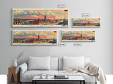 Halle Saale Germany Wall Art, Panoramic Travel Poster, Panoramic Framed Canvas Print, City Wall Art, Wall Hanging Home Decor, Travel Art