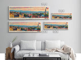 Hradec Czech Republic Travel Art, City Art, Framed Canvas Print or Metal Wall Art, Europe Travel Poster, Panoramic Wall Art, Extra Wide Wall Art