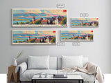 Komsomolsk on Amur Russia Travel Art, City Art, Framed Canvas Print or Metal Wall Art, Europe Travel Poster, Panoramic Wall Art, Extra Wide Wall Art