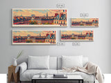 Lille France Wall Art, Panoramic Travel Poster, Panoramic Framed Canvas Print, City Wall Art, Wall Hanging Home Decor, Travel Art