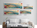 Mersin Turkey Wall Art, Panoramic Travel Poster, Panoramic Framed Canvas Print, City Wall Art, Wall Hanging Home Decor, Travel Art