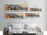 Nikaia Greece Wall Art, Panoramic Travel Poster, Panoramic Framed Canvas Print, City Wall Art, Wall Hanging Home Decor, Travel Art