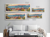 Rijeka Croatia Travel Print Wall Art, Panoramic City Art, Travel Art, Wall Decor, Vacation Gift, Framed Canvas Print Or Metal Art