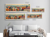 Rivne Ukraine Wall Art, Panoramic Travel Poster, Panoramic Framed Canvas Print, City Wall Art, Wall Hanging Home Decor, Travel Art