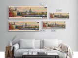 Saint Petersburg Russia Wall Art, Panoramic Travel Poster, Panoramic Framed Canvas Print, City Wall Art, Wall Hanging Home Decor, Travel Art