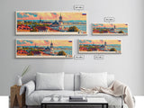 Saratov Russia Wall Art, Panoramic Travel Poster, Panoramic Framed Canvas Print, City Wall Art, Wall Hanging Home Decor, Travel Art