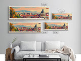 Sofia Bulgaria  Wall Art, Panoramic Travel Poster, Panoramic Framed Canvas Print, City Wall Art, Wall Hanging Home Decor, Travel Art