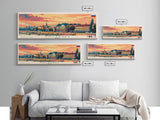 Volzhsky Russia Travel Art, City Art, Framed Canvas Print or Metal Wall Art, Europe Travel Poster, Panoramic Wall Art, Extra Wide Wall Art