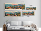 Šabac Serbia Wall Art, Panoramic Travel Poster, Panoramic Framed Canvas Print, City Wall Art, Wall Hanging Home Decor, Travel Art