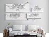 Panoramic Hialeah City Map, Florida Art, Map Print, Minimalist Wall Art, Canvas Art, Housewarming Gift, Street Map Art, Closing Gift