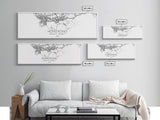 Panoramic Hong Kong City Map, China Art, Map Print, Minimalist Wall Art, Canvas Art, Housewarming Gift, Street Map Art, Closing Gift