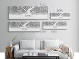 Panoramic Istanbul City Map, Turkey Art, Map Print, Minimalist Wall Art, Canvas Art, Housewarming Gift, Street Map Art, Closing Gift