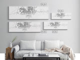 Panoramic Laredo City Map, Texas Art, Map Print, Minimalist Wall Art, Canvas Art, Housewarming Gift, Street Map Art, Closing Gift