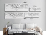 Panoramic Louisville City Map, Kentucky Art, Map Print, Minimalist Wall Art, Canvas Art, Housewarming Gift, Street Map Art, Closing Gift