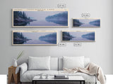 Contwoyto Lake Framed Canvas Print, Lake House Decor, Panoramic Wide Art, Travel Poster, Rustic Lake Painting, Home Decor