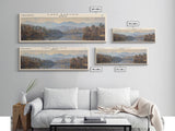 Lake Burton Georgia Framed Canvas Print, Lake House Art, Panoramic Wall Art, Travel Poster, Scenic Lake Painting, Home Decor