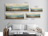 Lake Elmore Vermont Framed Canvas Print, Lake House Decor, Panoramic Wall Art, Travel Poster, Beautiful Lake Painting, Home Art