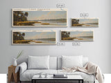 Lake Manatee Florida Framed Canvas Print, Lake House Decor, Panoramic Wall Art, Travel Poster, Beautiful Lake Painting, Coastal Art