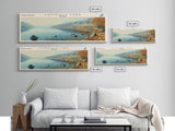 Lamoille Lake Nevada Framed Canvas Print, Lake House Decor, Panoramic Wall Art, Travel Poster, Scenic Landscape Painting, Rustic Art