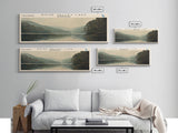 Rose Valley Lake Pennsylvania Framed Canvas Print, Lake House Decor, Panoramic Wall Art, Travel Poster, Beautiful Landscape Painting, Contemporary Art