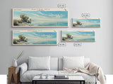 Salton Sea Framed Canvas Print, Lake House Decor, Panoramic Wall Art, Travel Poster, Unique Lake Painting, Modern Art