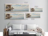 Smithville Lake Missouri Panoramic Framed Canvas Print, Lake House Decor, Wall Art, Travel Poster, Serene Lake Painting, Living Room Decor