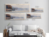 Tenkiller Ferry Lake Oklahoma Panoramic Wall Art, Framed Canvas Print, Lake House Decor, Travel Poster, Beautiful Lake Scene, Living Room Decor, Scenic Art