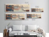 Trout Lake Canada Ontario Panoramic Wall Art, Framed Canvas Print, Lake House Decor, Travel Poster, Serene Landscape, Living Room Art