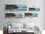 Tulemalu Lake Panoramic Wall Art, Framed Canvas Print, Lake House Decor, Travel Poster, Scenic Lake Scene, Bedroom Art