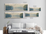 Wallum Lake Rhode Island Panoramic Wall Art, Framed Canvas Print, Lake House Decor, Travel Poster, Scenic Lake Scene, Living Room Art